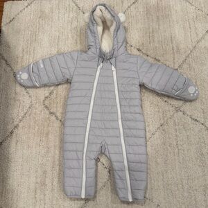 The Little White Company Baby Puffer Snowsuit with Hood